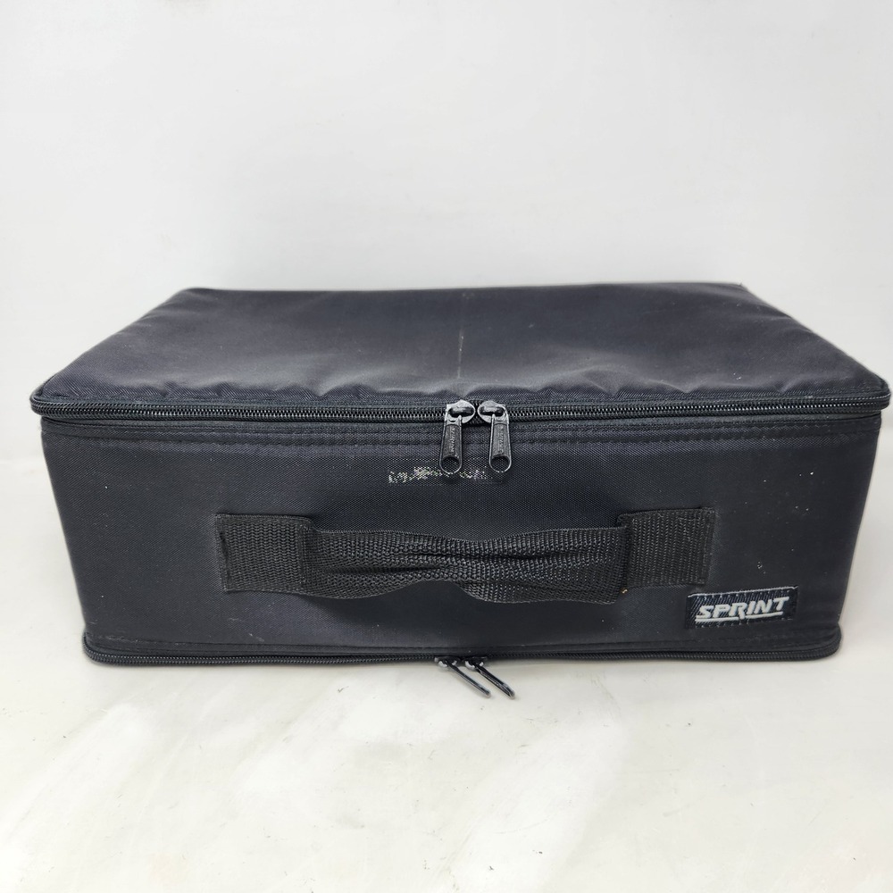 Sprint Vintage 60 Capacity Cassette Tape Storage Case Black Nylon Padded Bag